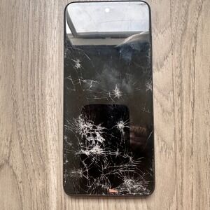 Motorola Moto G Power 2022 Black Cracked Screen For Parts Repair